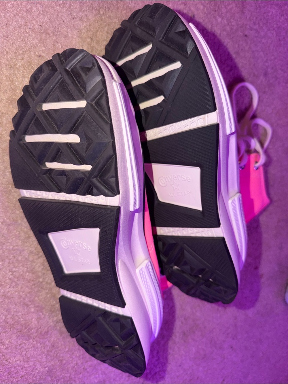 Neon Converse High-Top Platform Sneakers - Picture 2 of 4